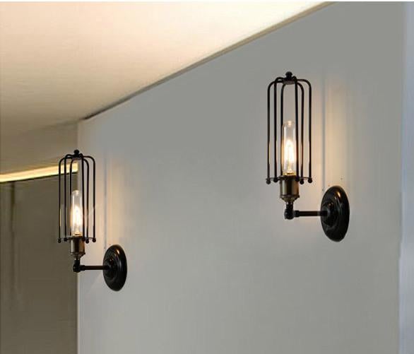 Pencil Cage Industrial Retro Vintage Wall Light