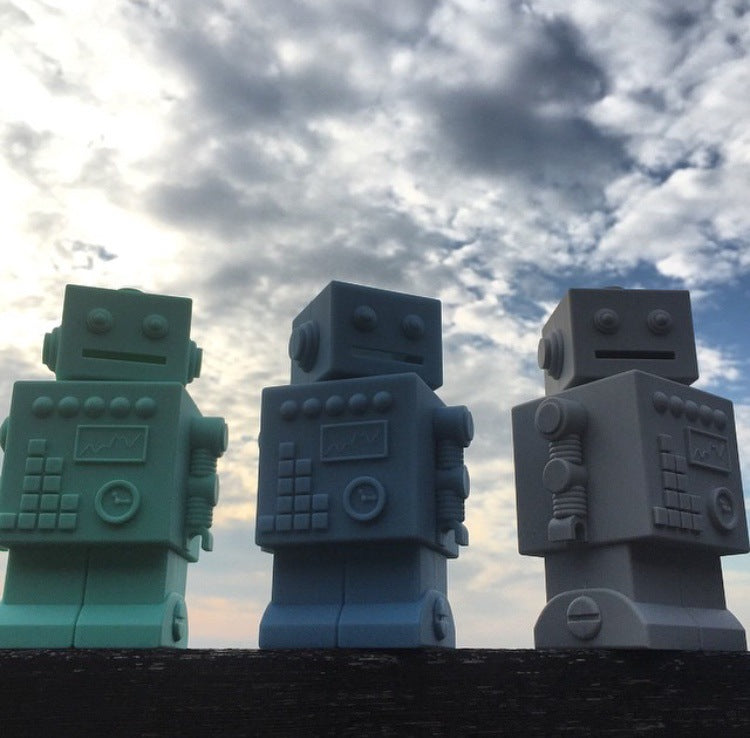 Mr Robert Silicone Robot Money Box Nursery Boy or Girl Gift Kids Decor