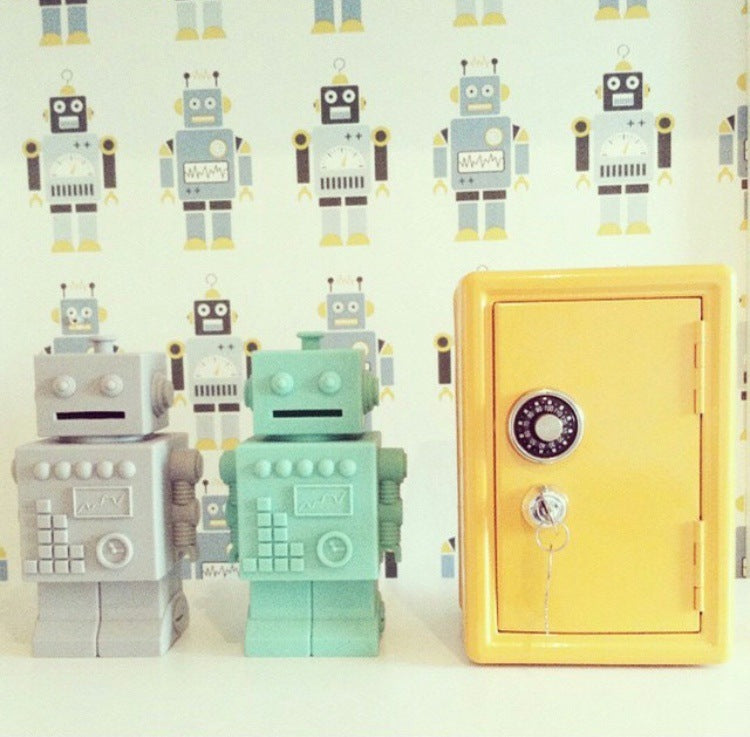 Mr Robert Silicone Robot Money Box Nursery Boy or Girl Gift Kids Decor
