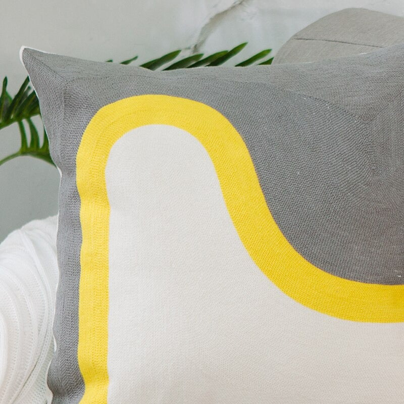 Saffron Embroidered Pillow Covers