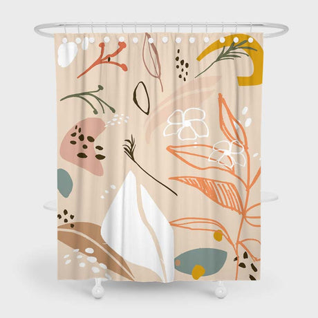 Art Colorful Leaves Shower Curtain