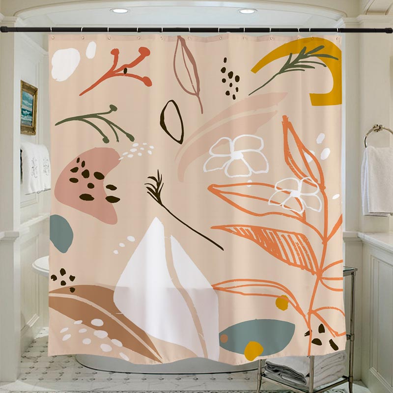 Art Colorful Leaves Shower Curtain