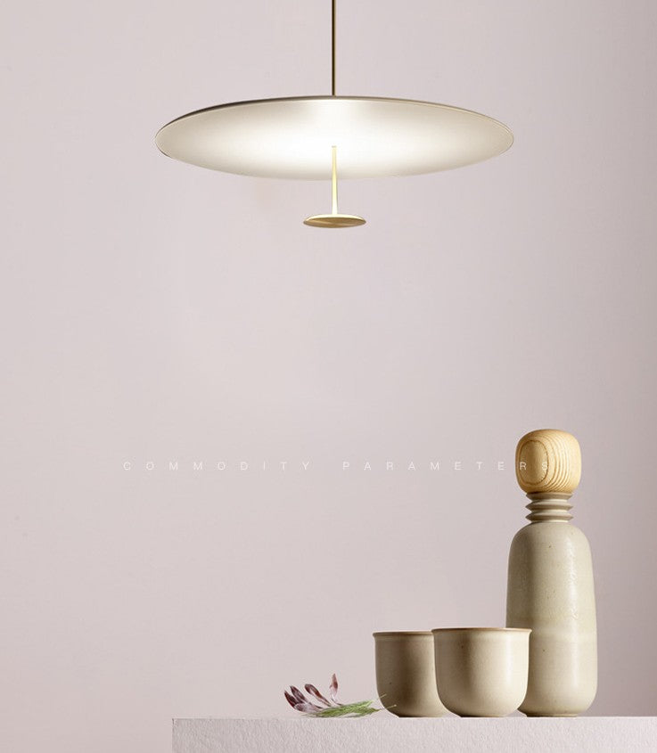 Classic 1-Light Black Disc LED Pendant Light