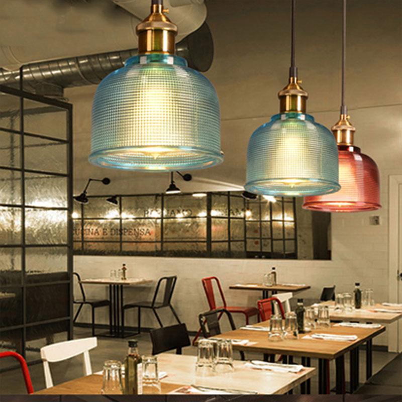 Sosie - Retro Europan Color Glass Pendant Light