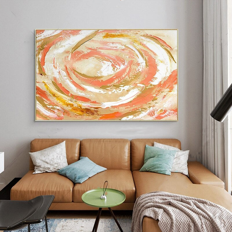 Sunset Swirl Hand Painted Canvas