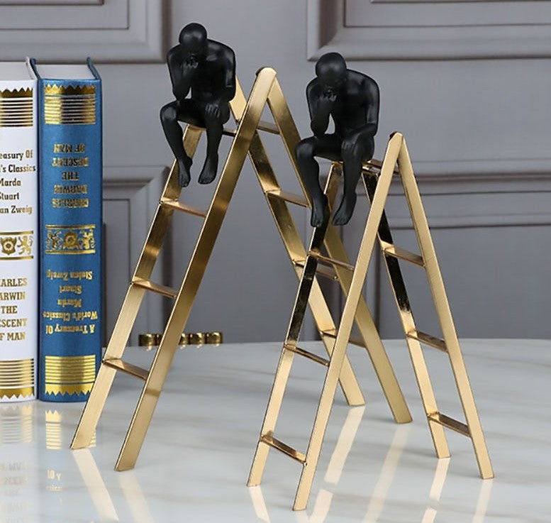 Deep in Thought Thinker on Stairs