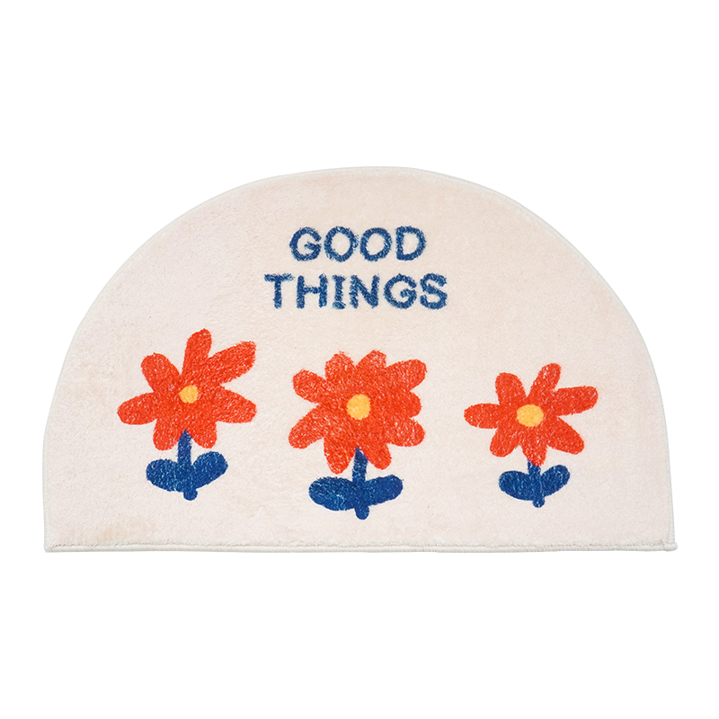 Three Little Flowers Bath Mat