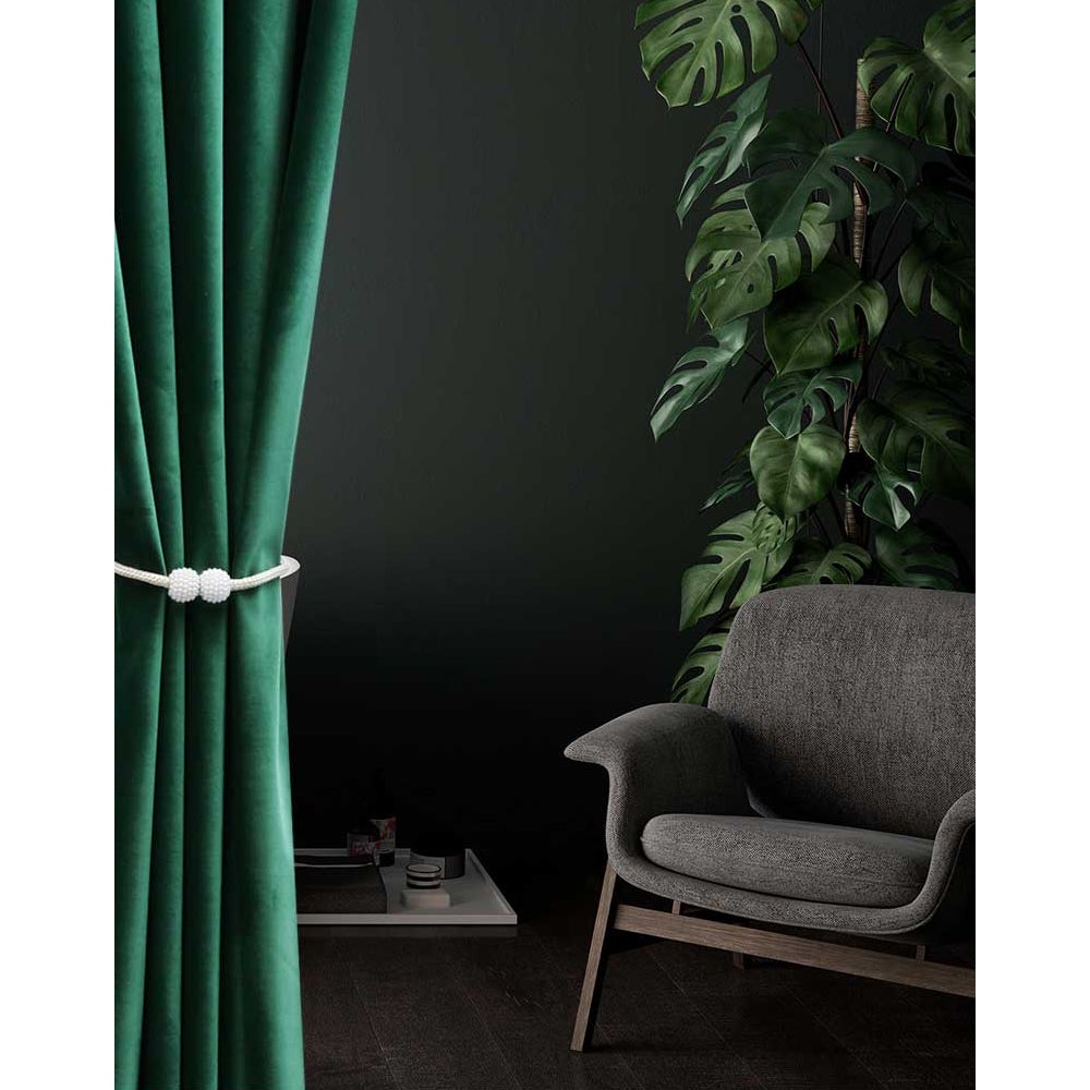 Green Velvet Shower Curtain, Emerald Extra Long Shower Curtains, Modern Extra Thick Shower Curtain, Vintage Home Decor, Water Repelling