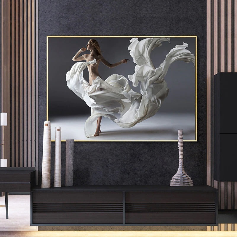 Vision in White Canvas Print