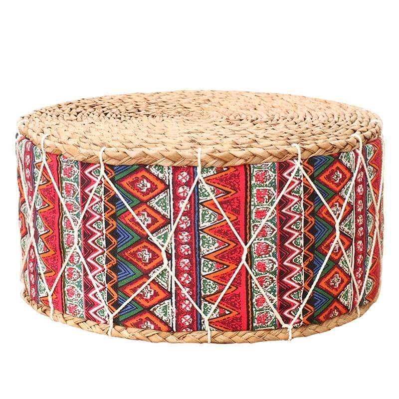 Round Straw Handmade Meditation Stool