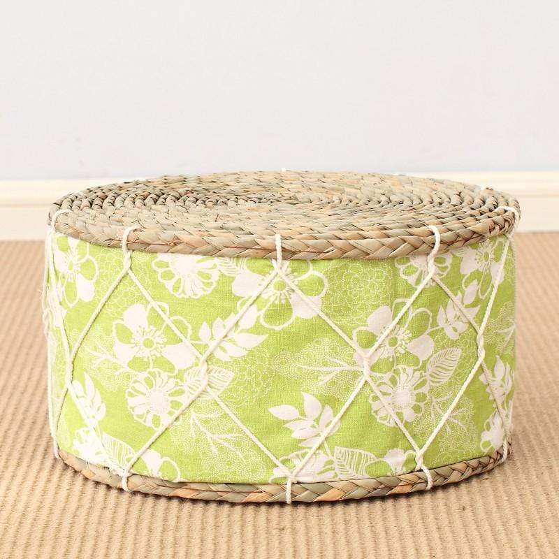 Round Straw Handmade Meditation Stool