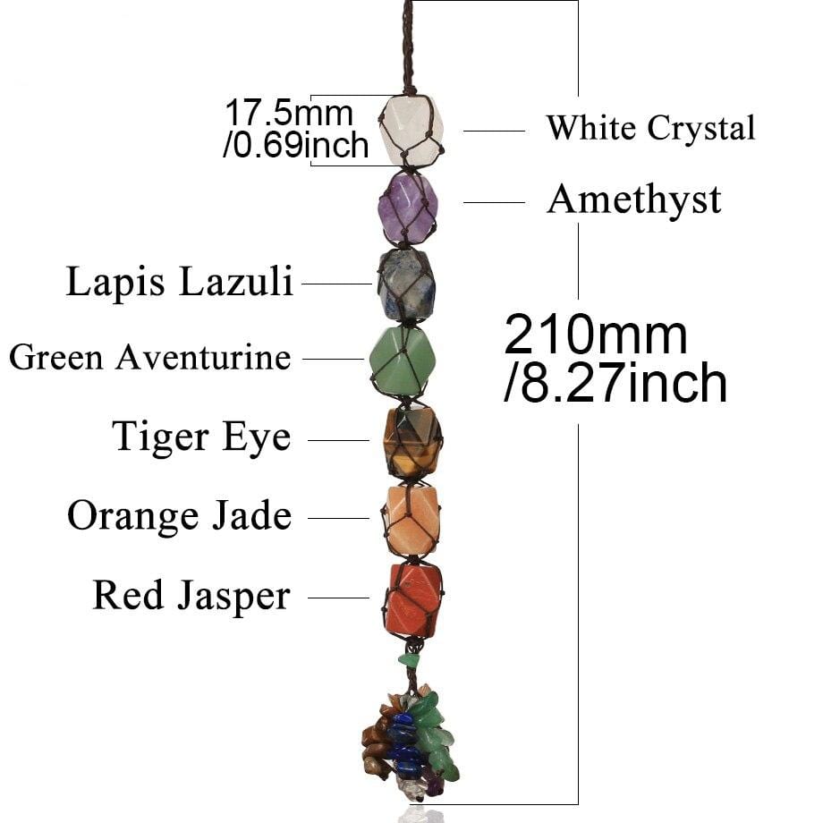Hanging 7 Chakra Gemstones- Small Size