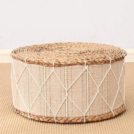 Round Straw Handmade Meditation Stool