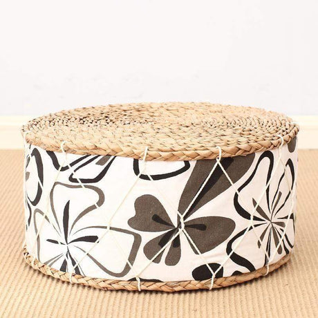 Round Straw Handmade Meditation Stool