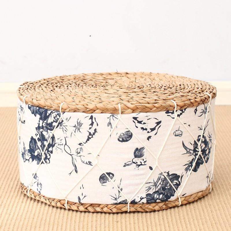 Round Straw Handmade Meditation Stool