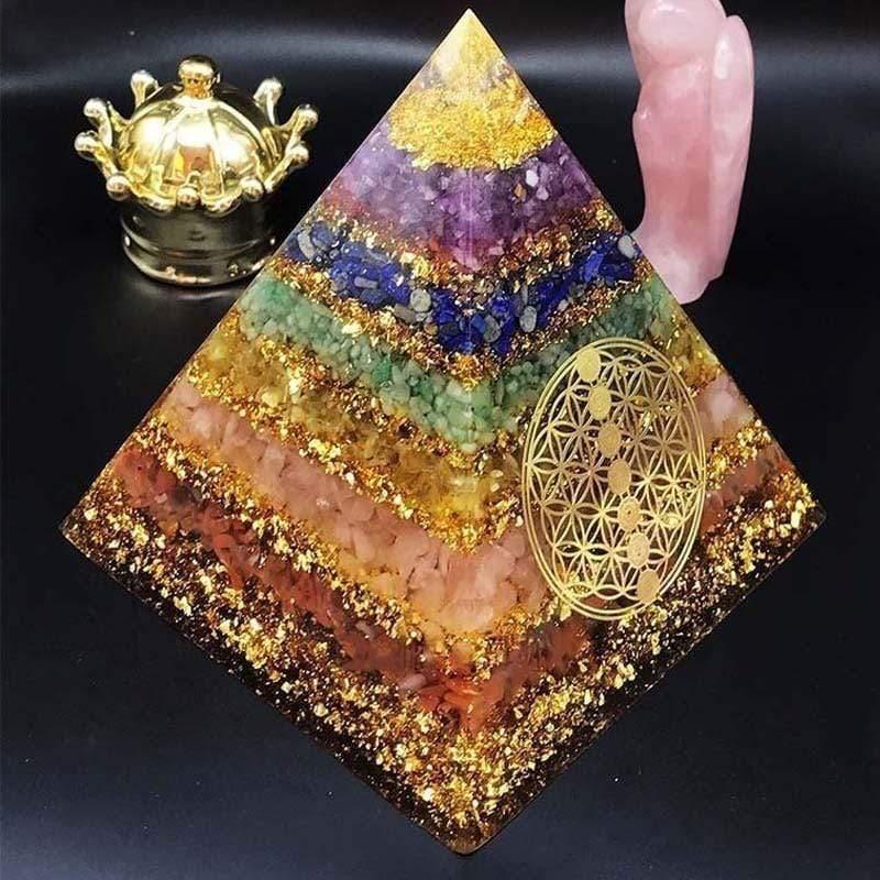 7 Chakra Awakening Healing Orgone Crystal Pyramid