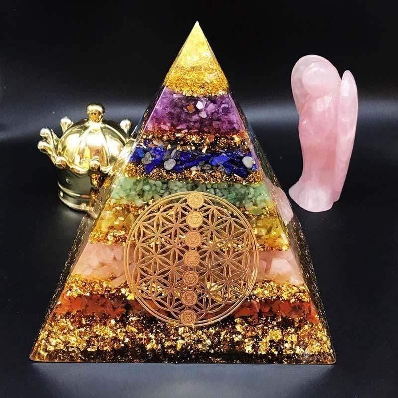 7 Chakra Awakening Healing Orgone Crystal Pyramid