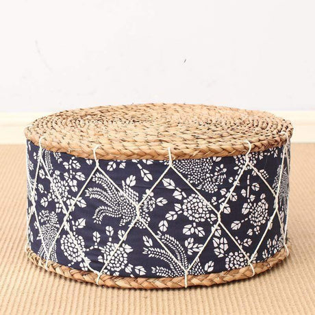 Round Straw Handmade Meditation Stool
