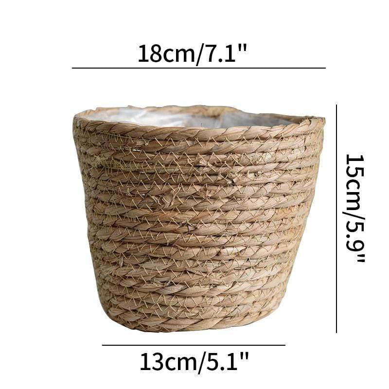 Handmade Straw Planter Pot