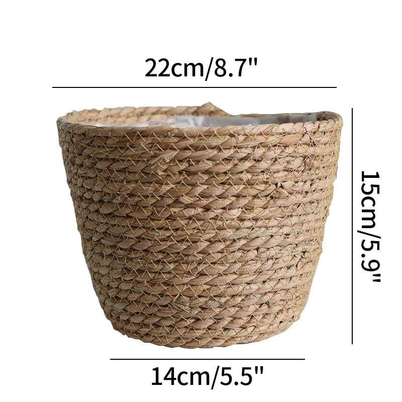 Handmade Straw Planter Pot