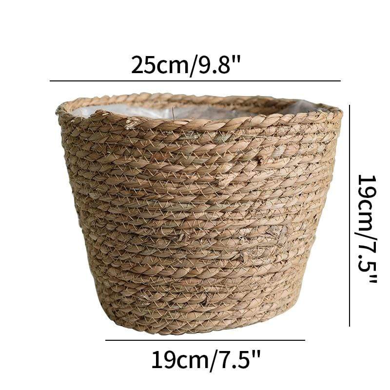 Handmade Straw Planter Pot