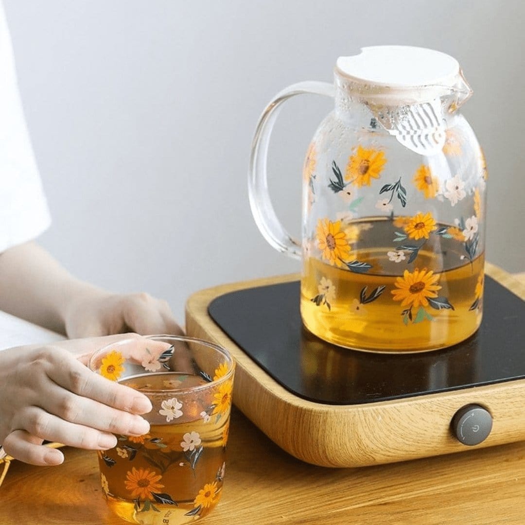 All-Over Sunflower Glass Three Piece Set