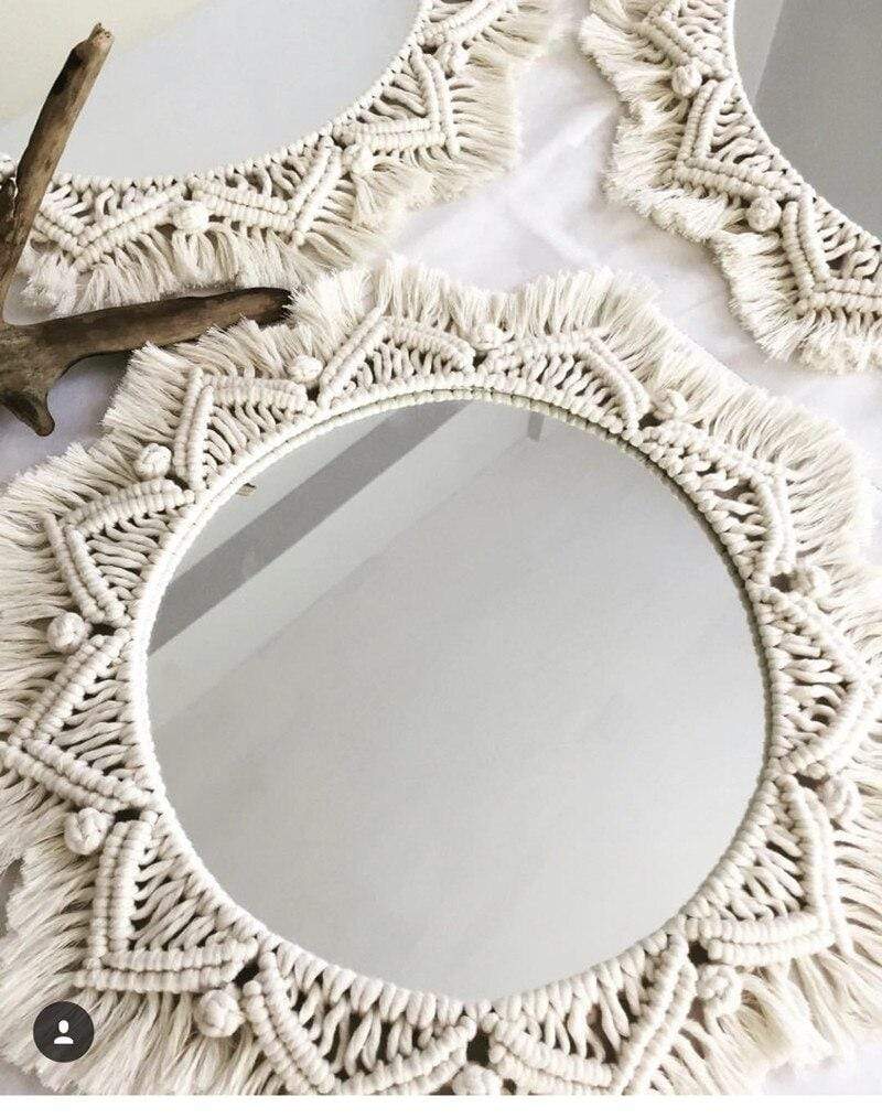 Azrou Cotton Macrame Mirror