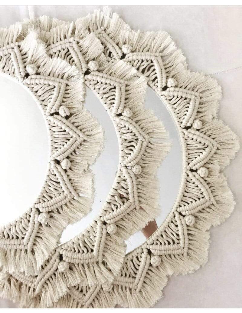 Azrou Cotton Macrame Mirror