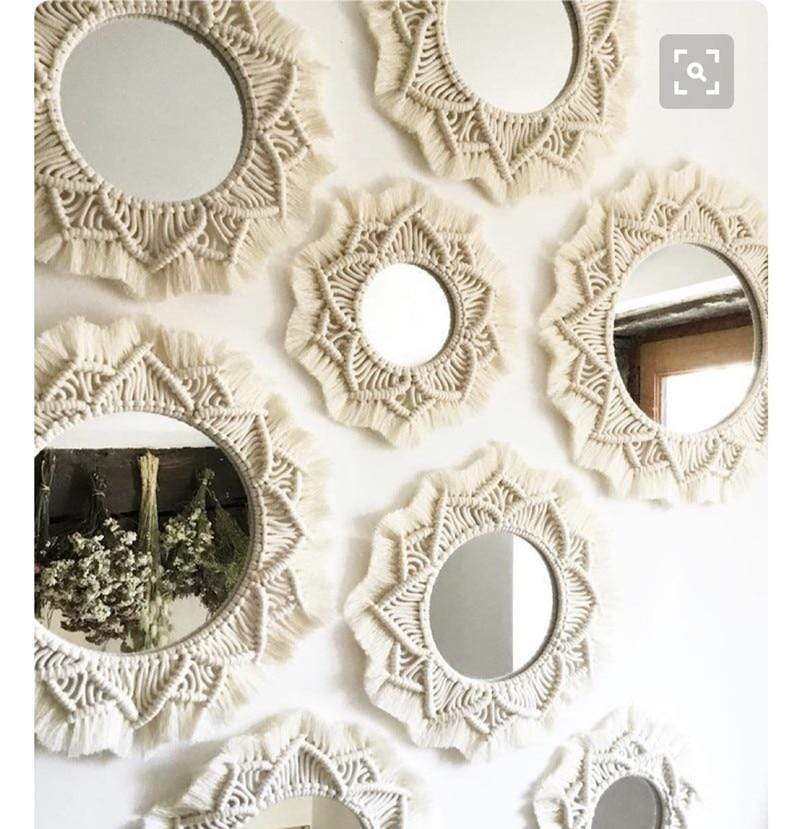 Azrou Cotton Macrame Mirror