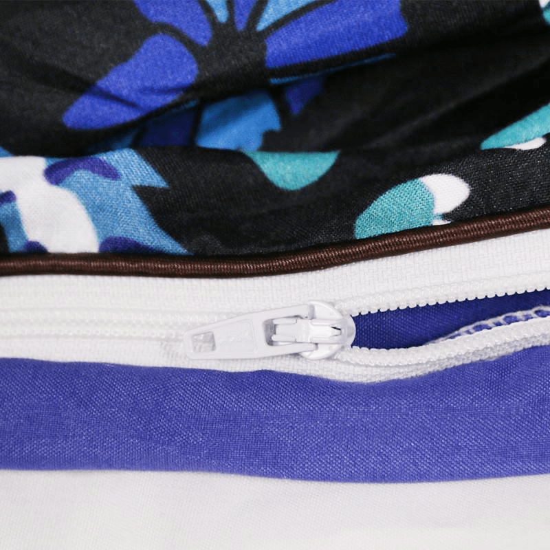 Blue Wildflower Bedding Set 3pcs