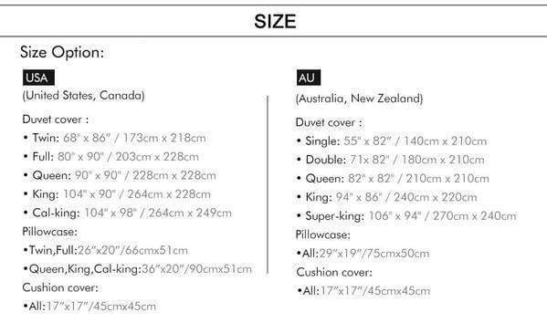 Blue Wildflower Bedding Set 3pcs