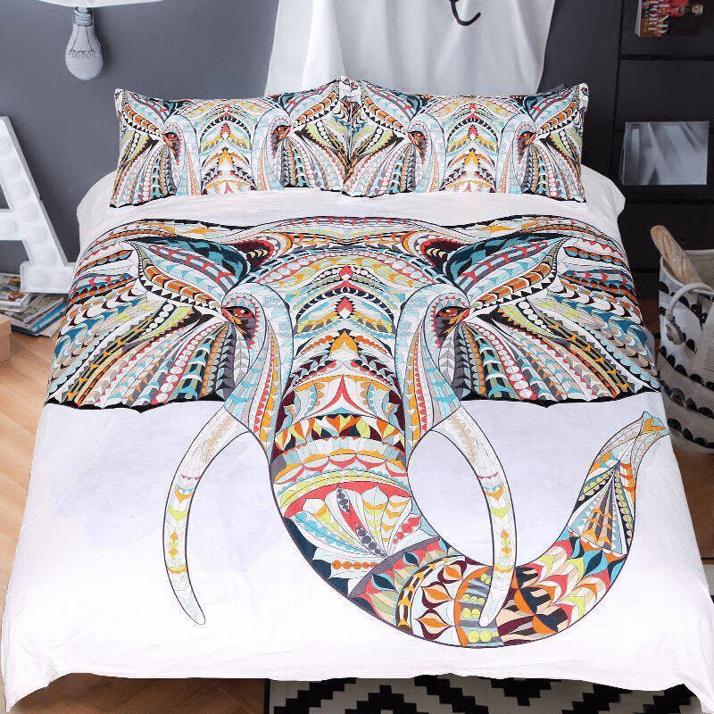 Tribal Elephant Bedding Set 3pcs