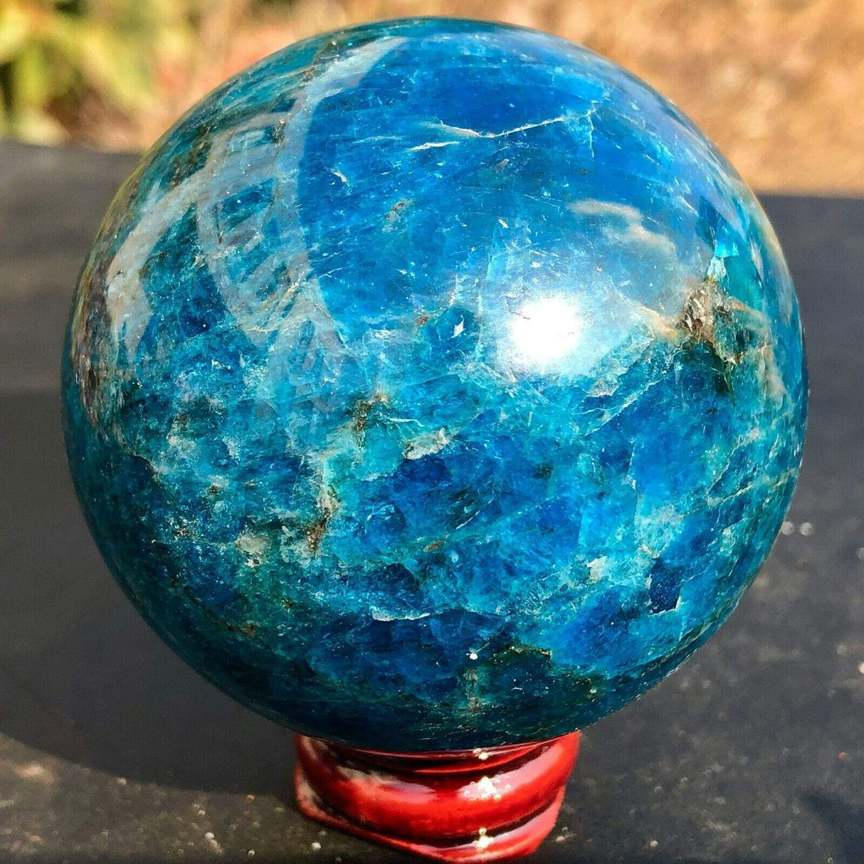 Blue Apatite Sphere