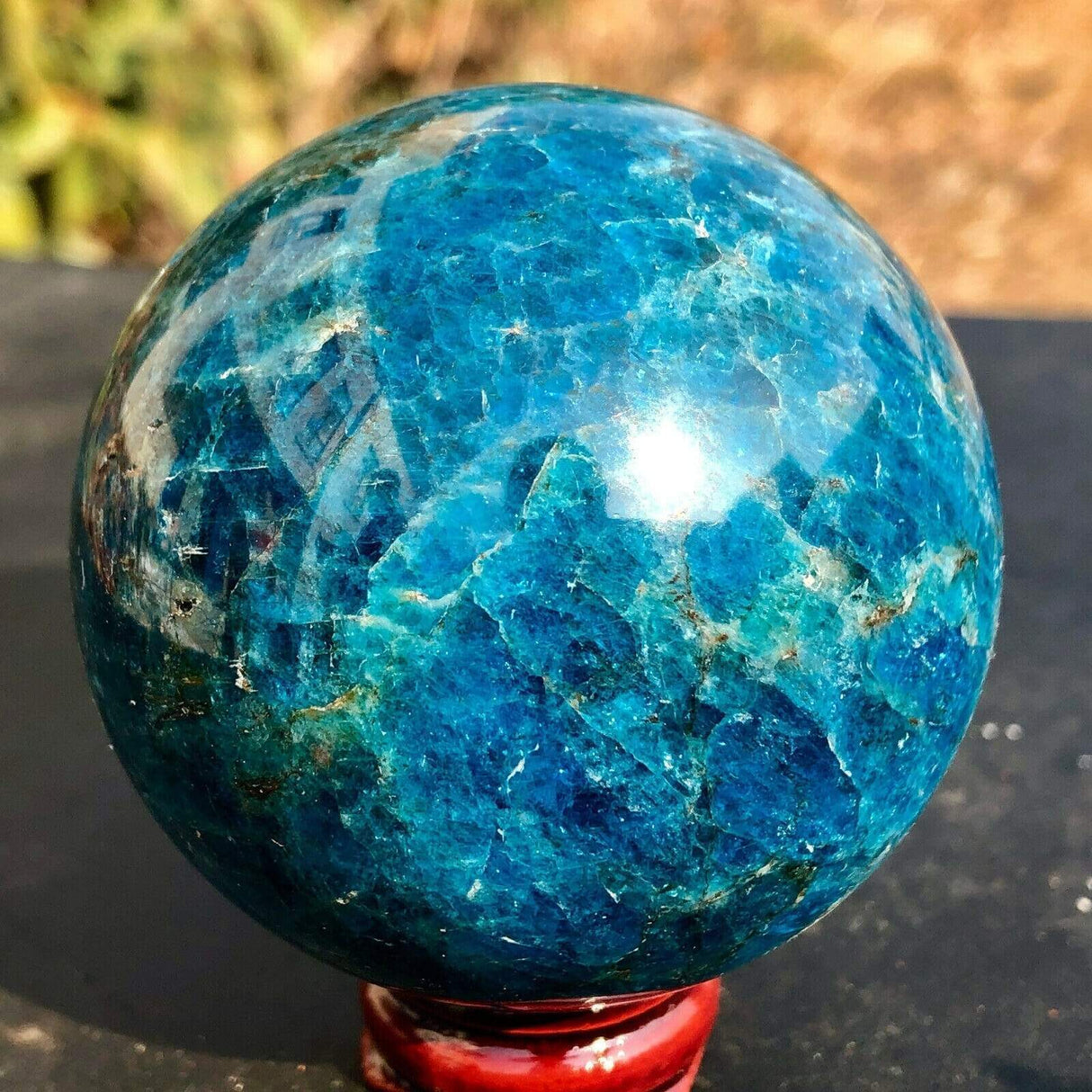 Blue Apatite Sphere