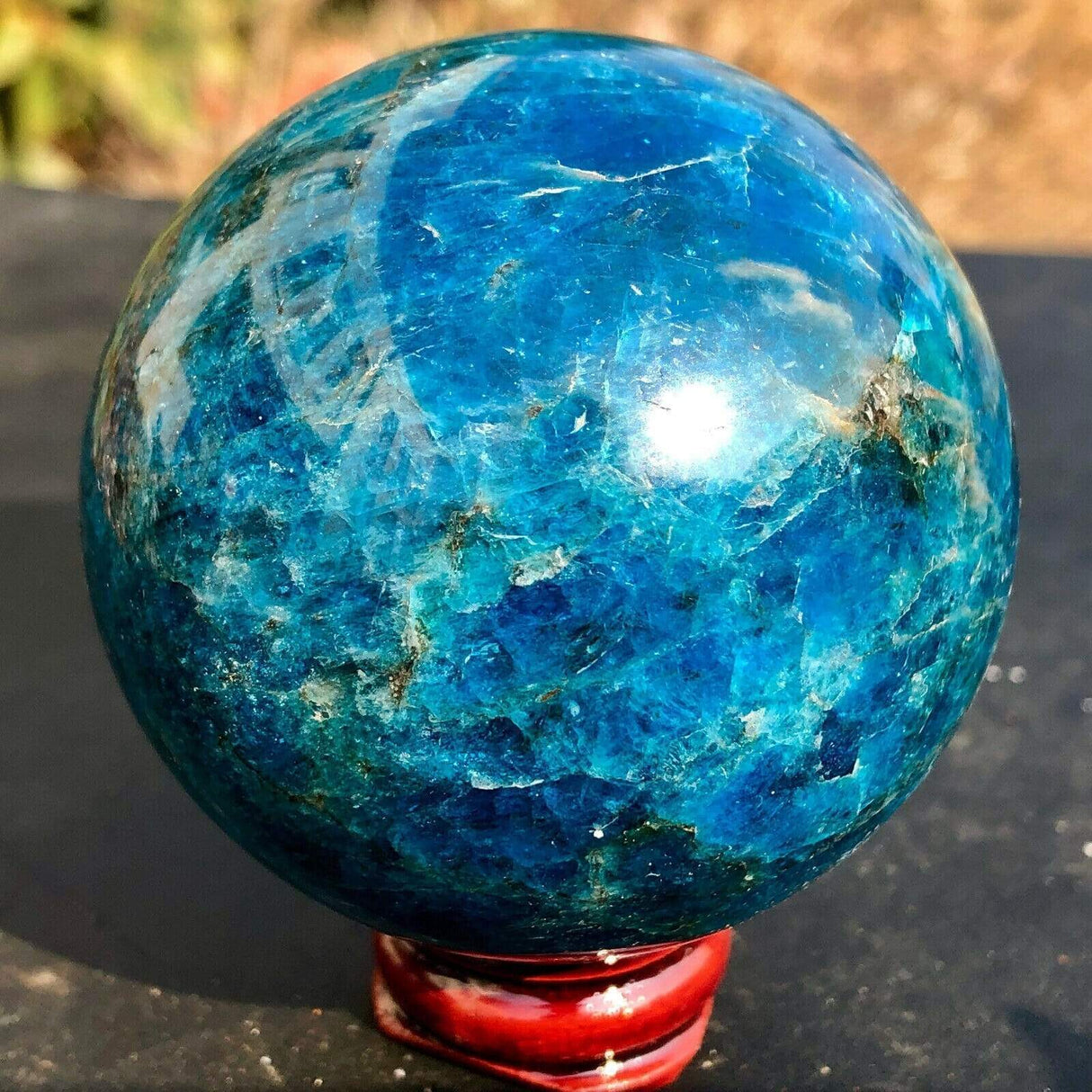 Blue Apatite Sphere