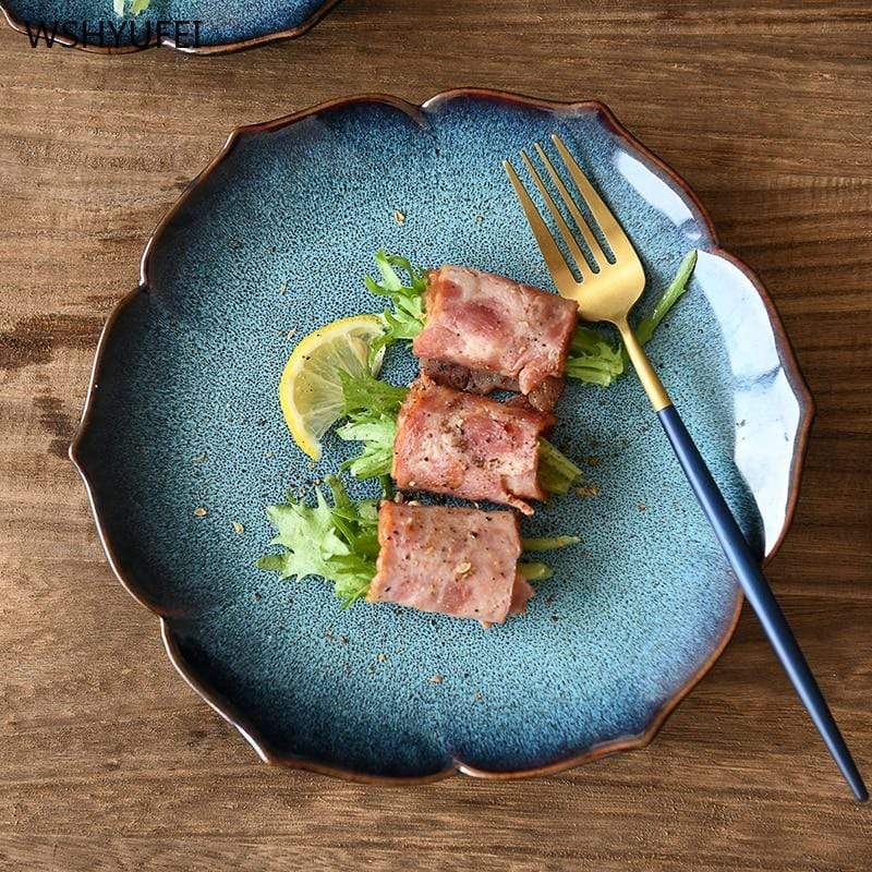 Blue Lotus Dessert Plate