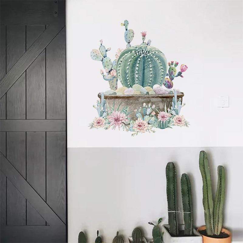 Cactus in a Pot Wall Poster