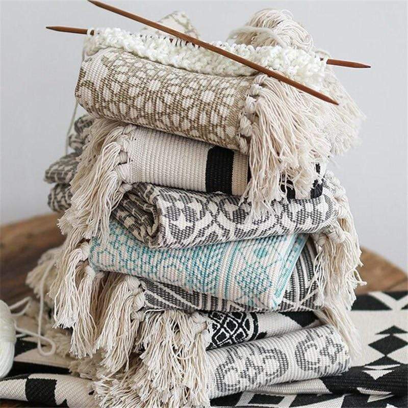 Rustic Carpet with Tassels