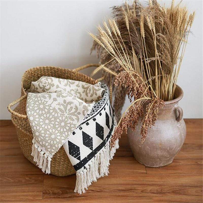 Rustic Carpet with Tassels