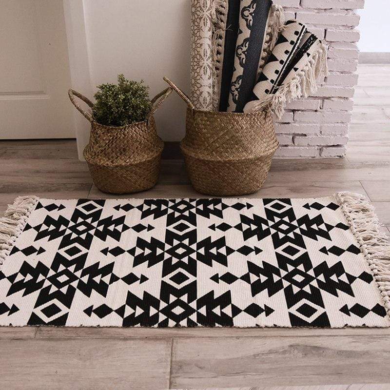 Rustic Carpet with Tassels