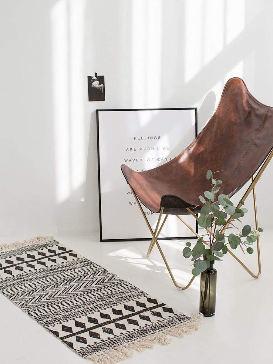 Rustic Carpet with Tassels