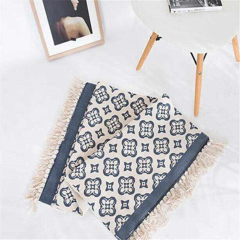 Rustic Carpet with Tassels