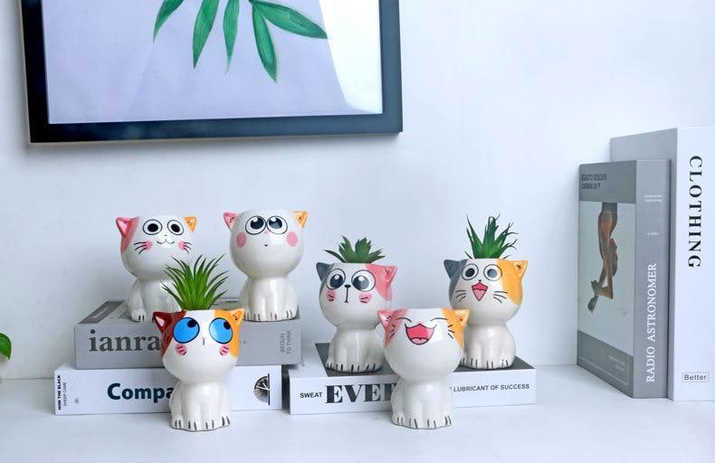 Cartoon Cat Flower Pots