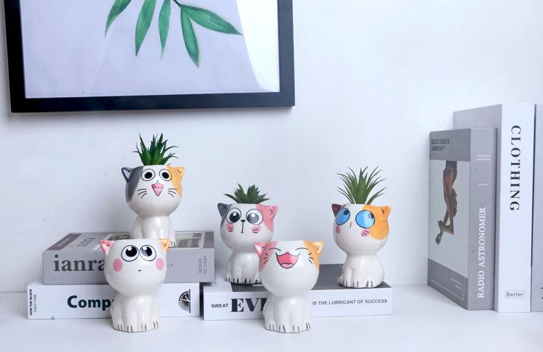 Cartoon Cat Flower Pots