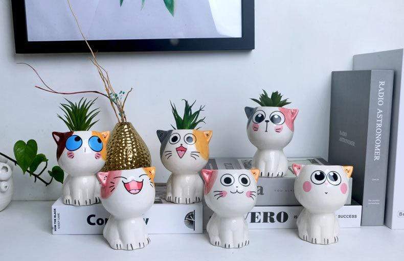 Cartoon Cat Flower Pots