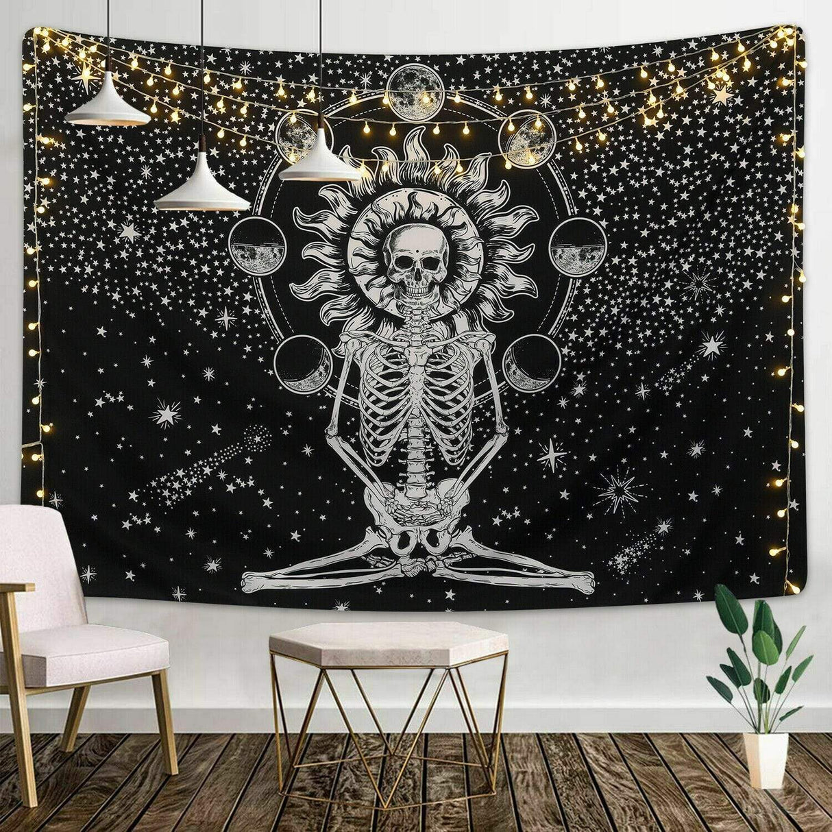 Celestial Skeleton Wall Tapestry