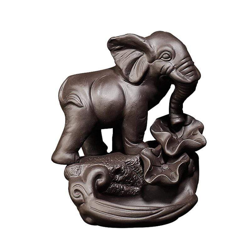 Ceramic Elephant Backflow Incense Burner
