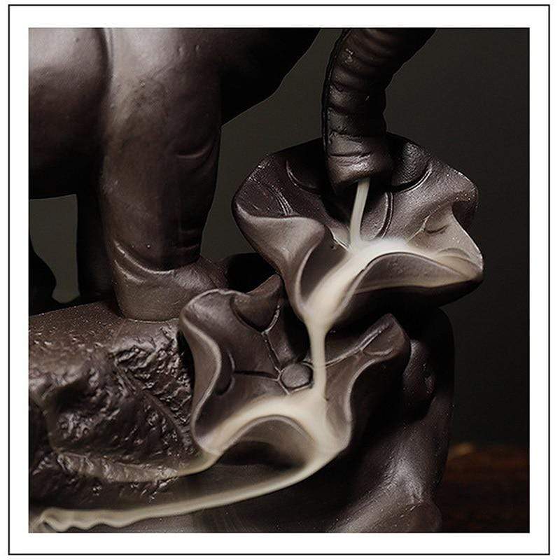 Ceramic Elephant Backflow Incense Burner