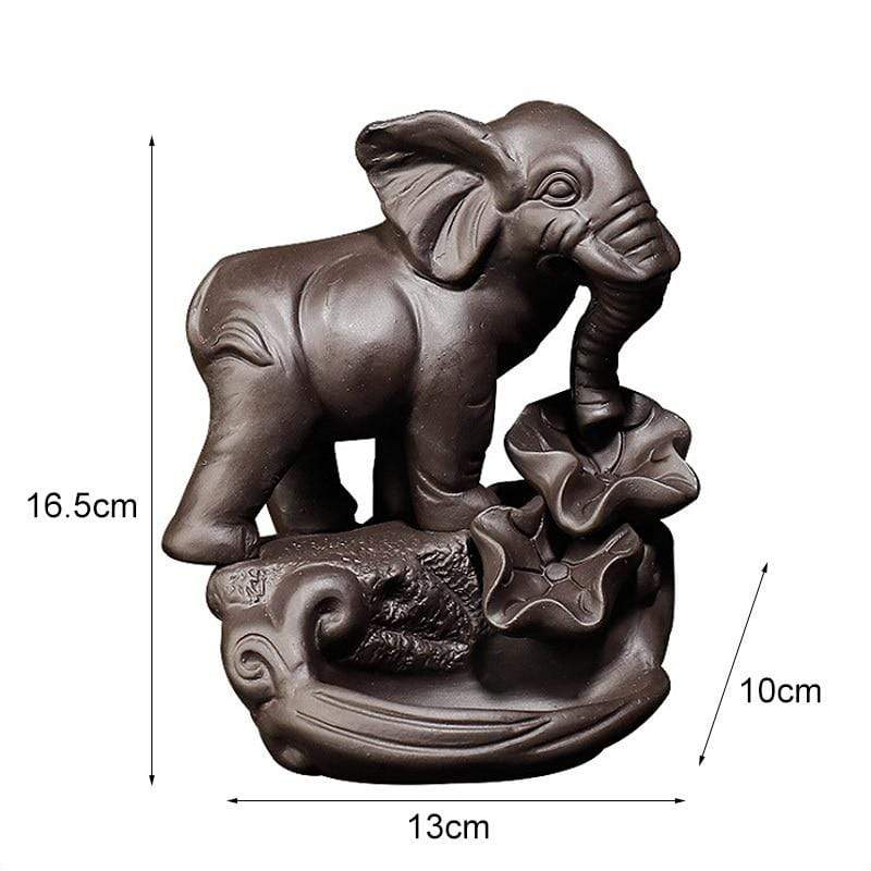 Ceramic Elephant Backflow Incense Burner