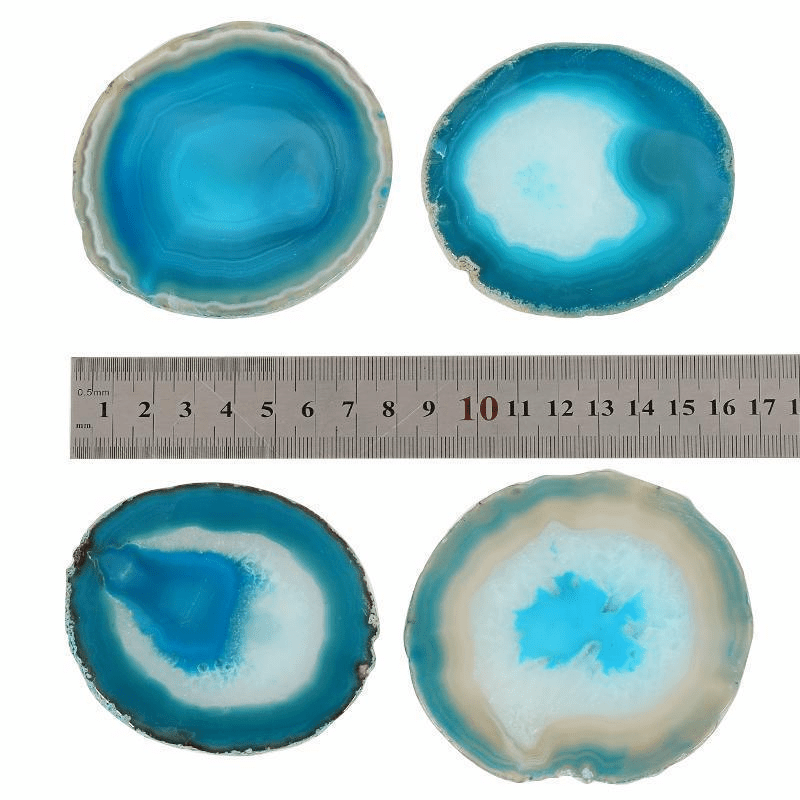 Natural Agate Crystal Slice Coasters